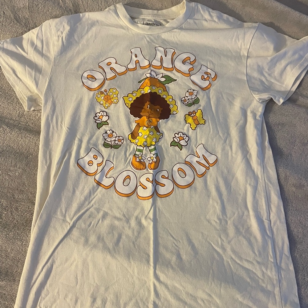Orange Blossom Graphic Tee - White